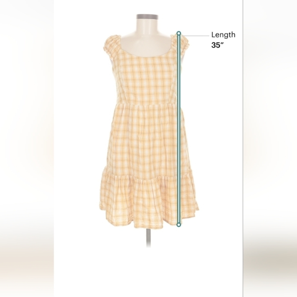 Old Navy Yellow Gingham Dress M $45 Retail - Picture 8 of 8